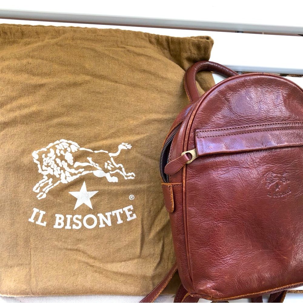 Il Bisonte small vintage back pack by Wanny Di Filippo in excellent condition.